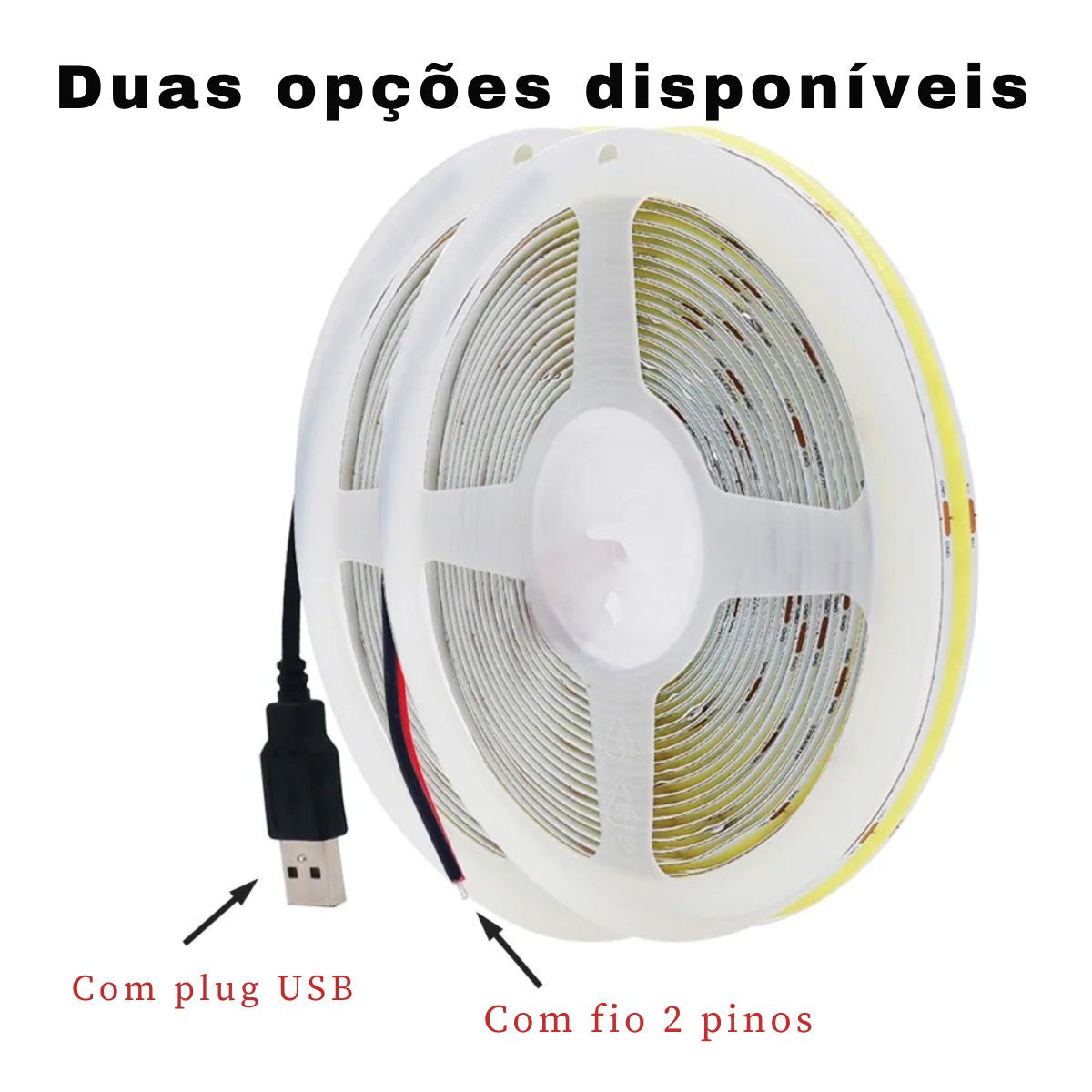 Fita Led Cob 320 Leds/m 5v USB Colorida Inteligente