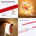 Fita LED COB IP68 24V 320 LEDs/m 12W 1200lm RA90 para Piscinas e Áreas Externas (Colorida)