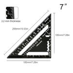 Esquadro Triangular de Alumínio para Marcenaria Carpintaria e Medição Precisa