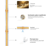 Fita Led Cob 320 Leds/m 5v USB Colorida Inteligente