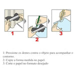 Régua Gabarito de Contorno 25cm/ 12cm para Moldes e Medição de Perfis | Copiador de Formas com Trava