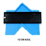 Régua Gabarito de Contorno 25cm/ 12cm para Moldes e Medição de Perfis | Copiador de Formas com Trava