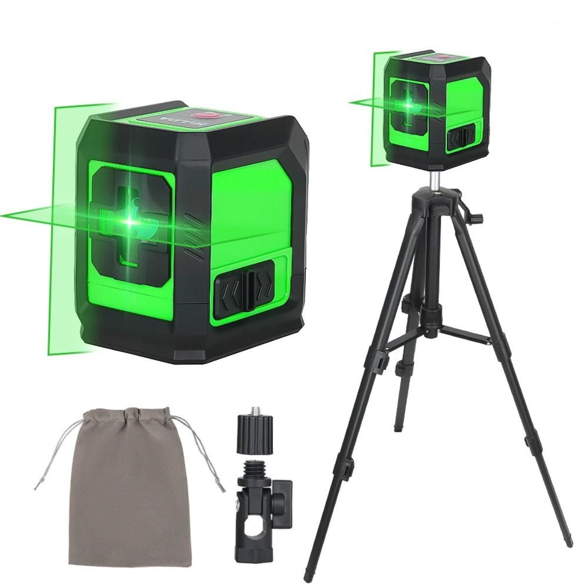 Nível a Laser Verde de 2 Linhas Com Nível de Parede Magnética