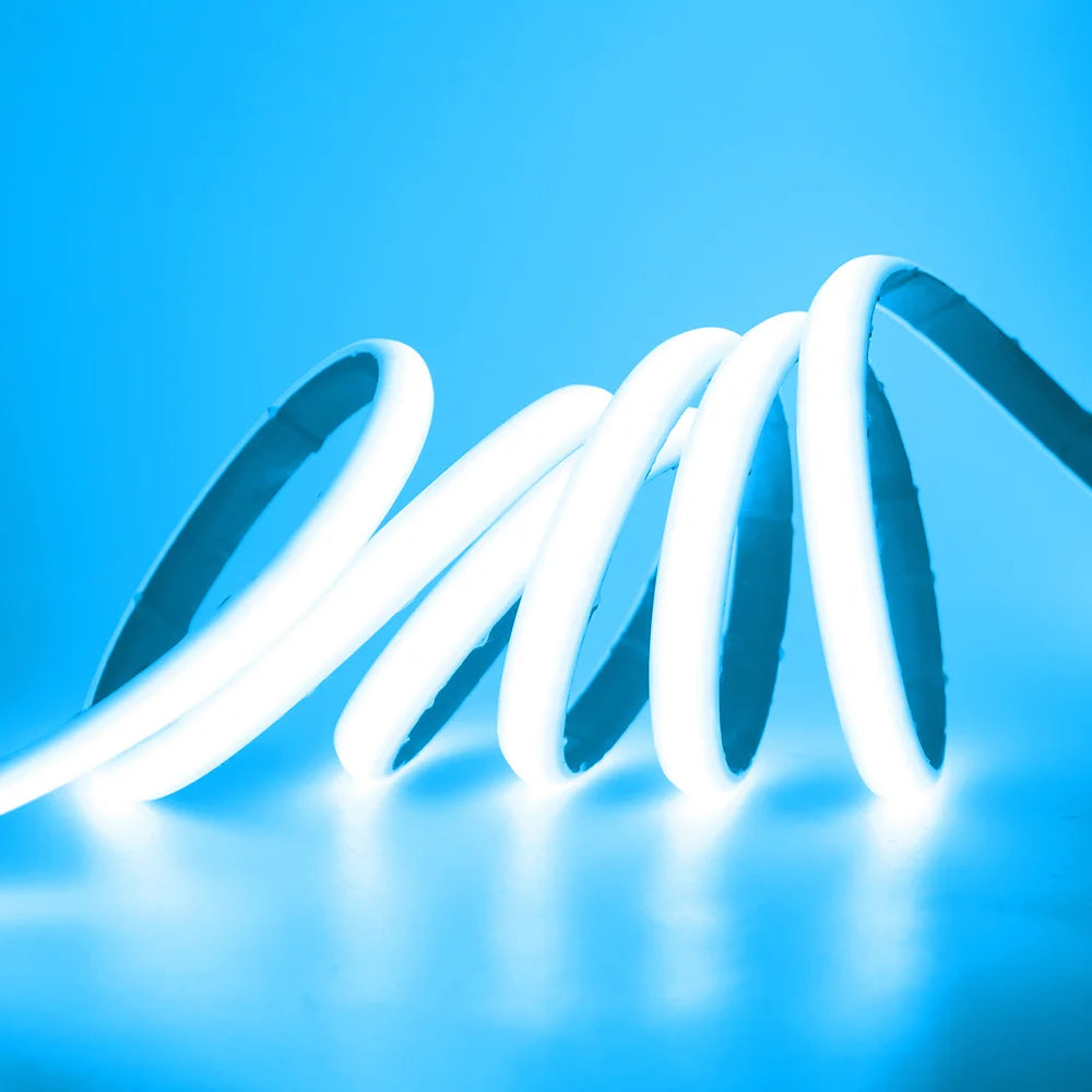 IP68 Waterproof COB LED Neon Strip Light 5m 10m 15m 20m 0.5m 12V 24V 320LED Flexible Tape Silicone Tube Lamp Liner Lighting RA90