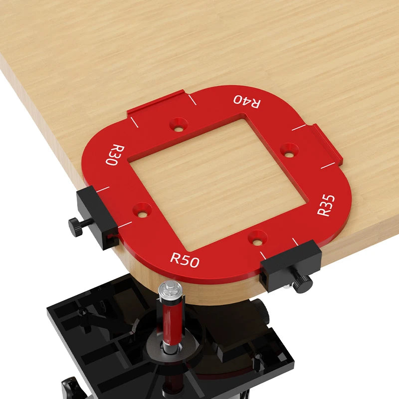 Woodworking Router Arcs Angle Positioning Template Corner Radius Routers R10-R50 Radius Jig Wood Milling Cutter Round R-corner