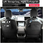 Multifunctional Car Seat Storage Bag Leather Auto Organizer Garbage Bag Universal Fit For Most Car Models