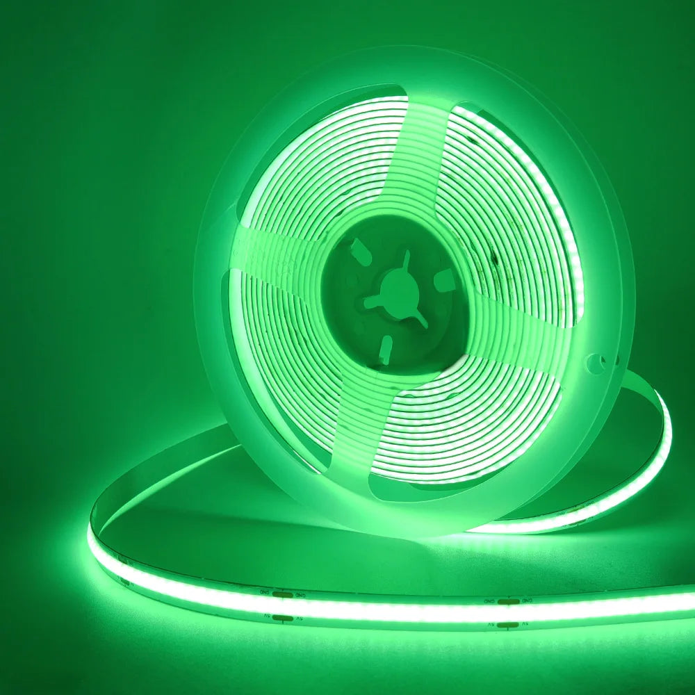 5V USB COB Led Strip Light White/Red/Green/Pink/Ice Blue/Yellow 320 Leds Flexible Ribbon DC Night Lamp TV Backlights Home Decor