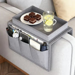 Sofa Armrest Organizer Large Size Pallet Arm Chair With 5 For Headphones Phone Glasses Pockets Couch Arm Tray Home Supplies