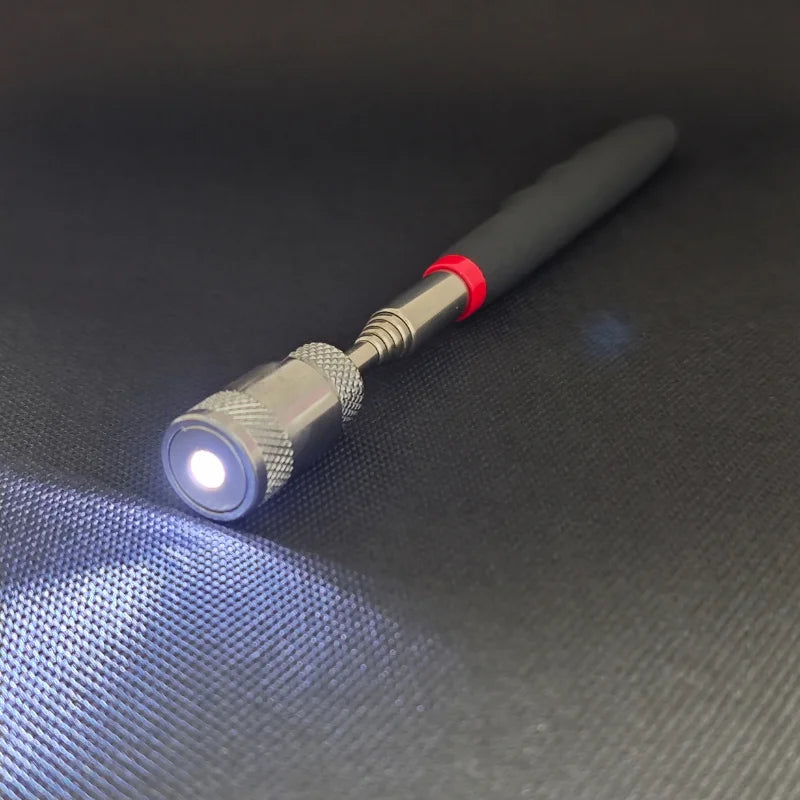 1pc Portable Magnetic PickUp Tool Magnet Pen Extendable Telescopic Inspection LED Torch Magnet Rod for Picking Up Screws Nut Bol