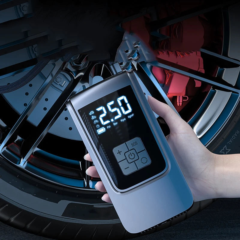Electric Air Compressor Rechargeable Tire Inflator 12V 150PSI Portable Digital Inflator Pump ,For Car Motorcycle Bicycle Ball