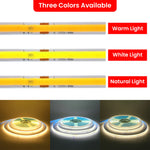 COB LED Light Strip AC 110V 220V With US EU Plug 2PIN Wire Super Bright 240LEDs/m 3000k 4000k 6000k Flexible Lamp 5m 10m 15m 20m