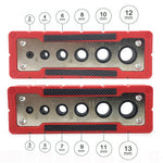 6-Hole Portable 2-12mm/3-13mm Drilling Guide Center Guide Precise Dowel Hole Positioner