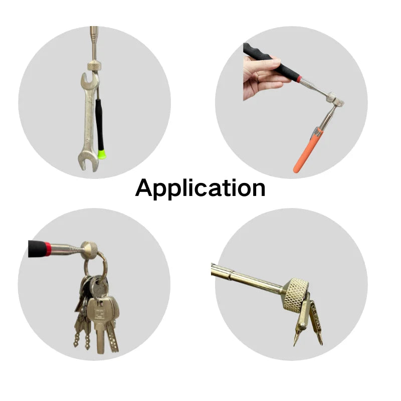 1pc Portable Magnetic PickUp Tool Magnet Pen Extendable Telescopic Inspection LED Torch Magnet Rod for Picking Up Screws Nut Bol