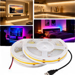 Fita Led Cob 320 Leds/m 5v USB Colorida Inteligente