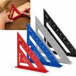 Esquadro Triangular de Alumínio para Marcenaria Carpintaria e Medição Precisa