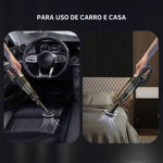 Aspirador de Pó Portátil Sem Fio para Carro e Casa