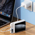 Carregador Portátil Power Bank Magnético 22,5W Carregamento Rápido USB-C com Display Digital