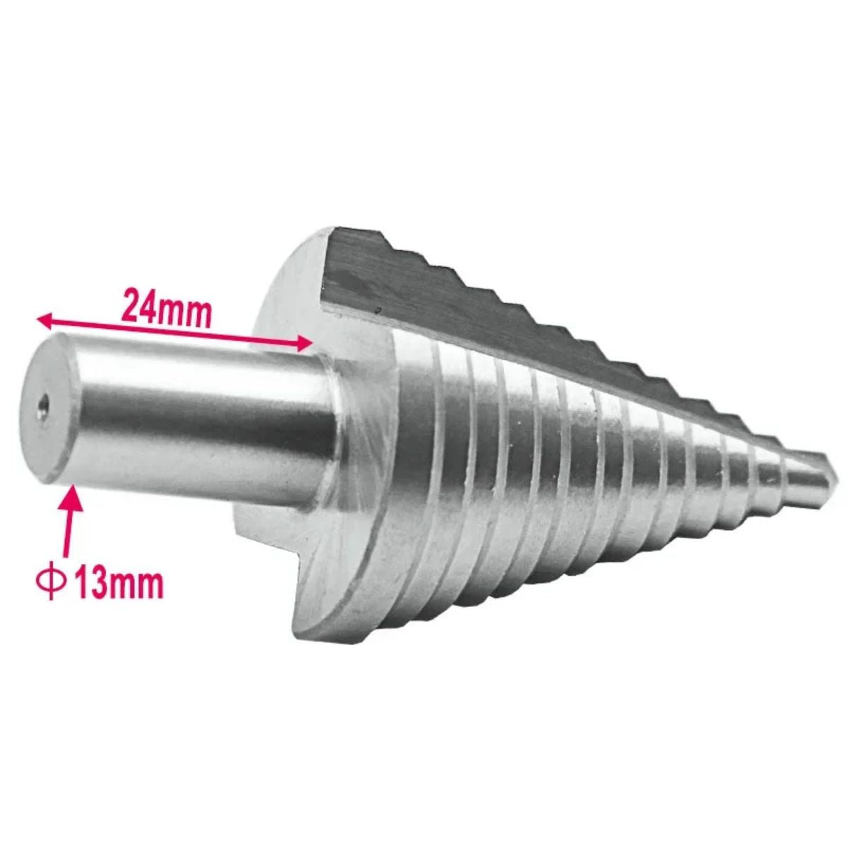 Broca Escalonada HSS 5-35mm em Aço Rápido para Metal, Madeira e Plástico