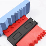 Régua Gabarito de Contorno 25cm/ 12cm para Moldes e Medição de Perfis | Copiador de Formas com Trava