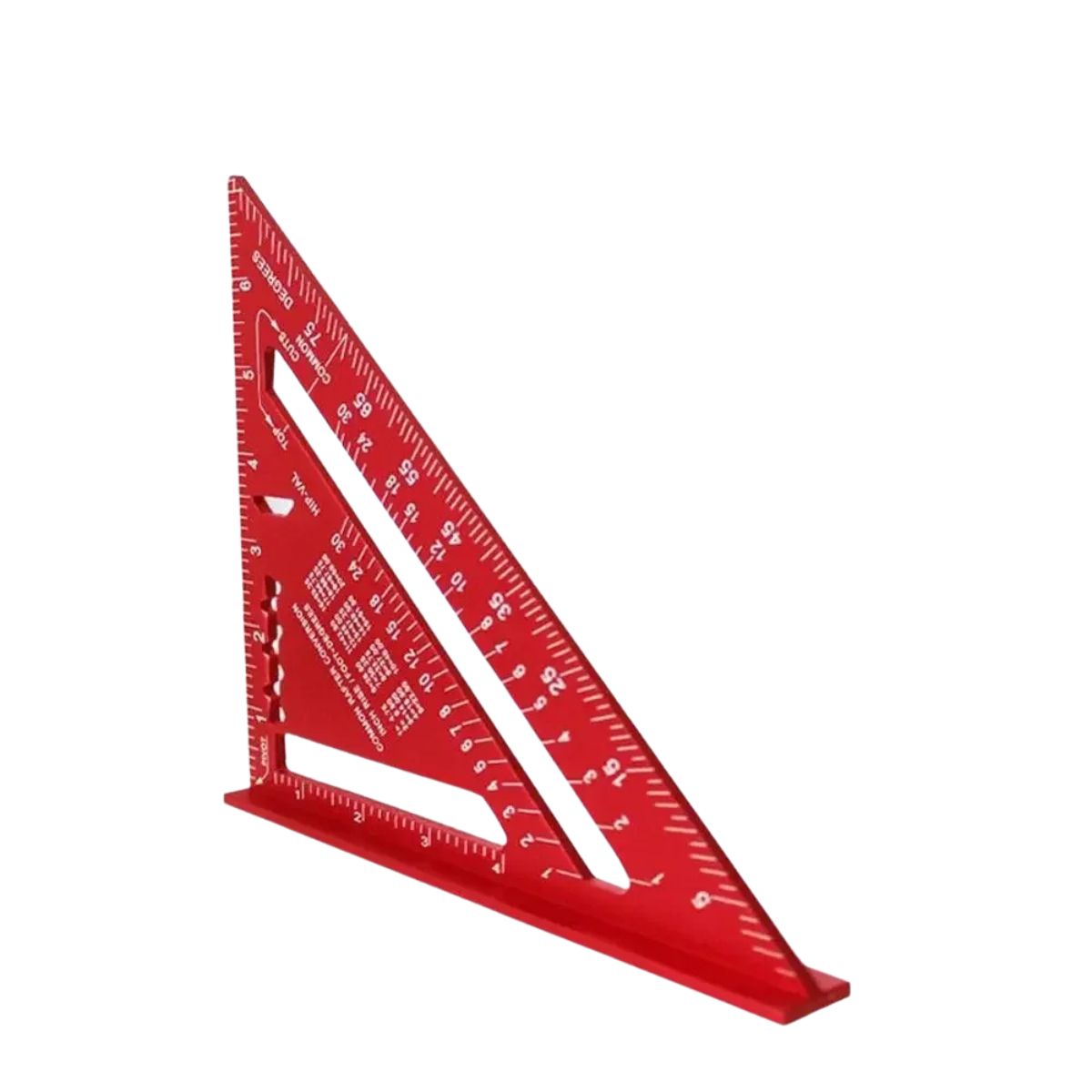 Esquadro Triangular de Alumínio para Marcenaria Carpintaria e Medição Precisa