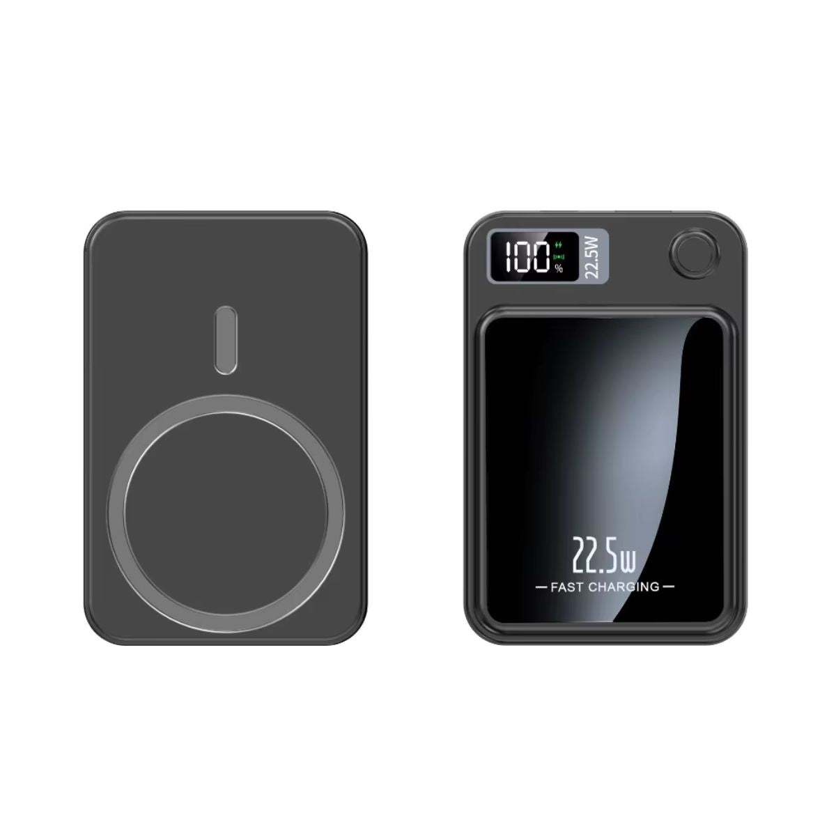 Carregador Portátil Power Bank Magnético 22,5W Carregamento Rápido USB-C com Display Digital