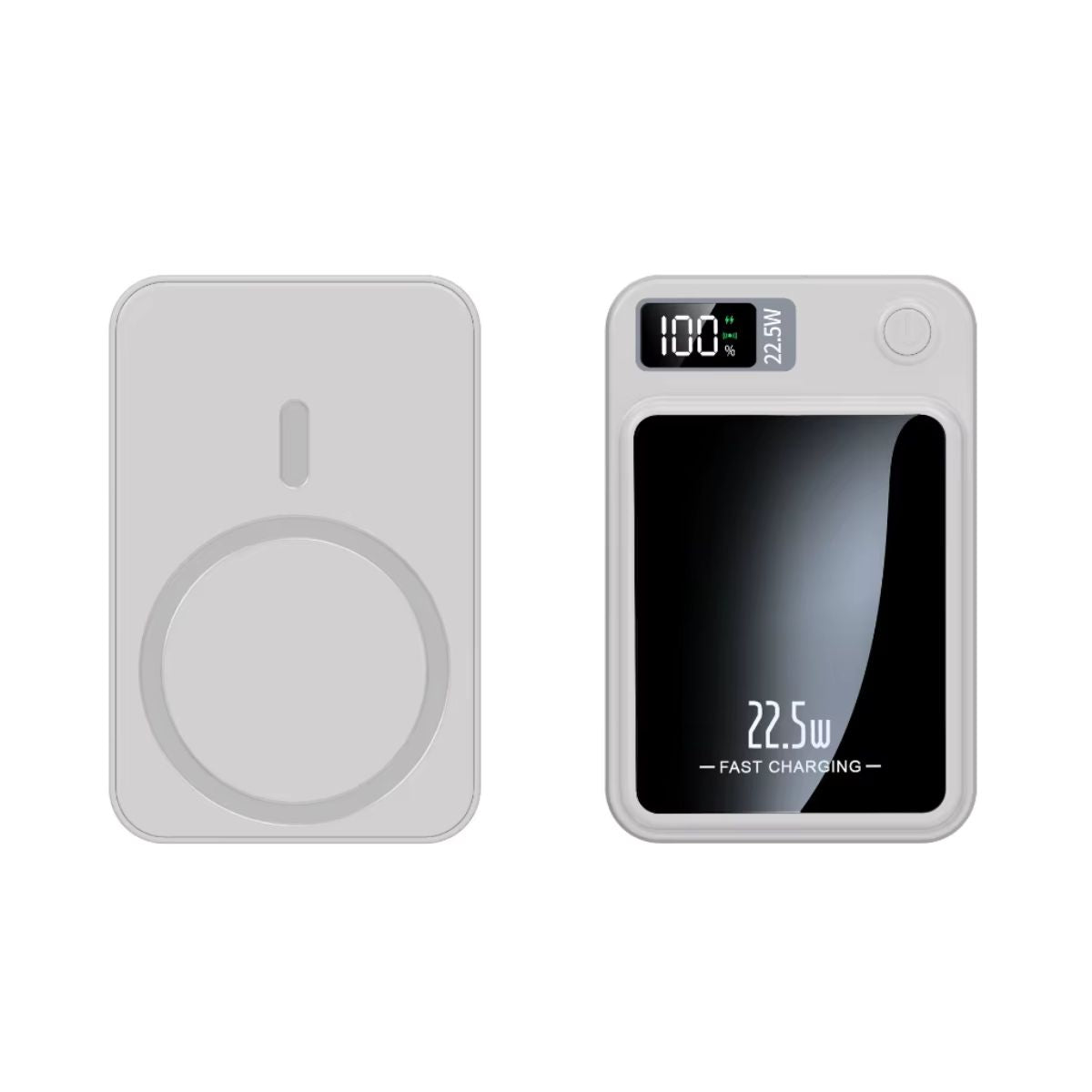 Carregador Portátil Power Bank Magnético 22,5W Carregamento Rápido USB-C com Display Digital