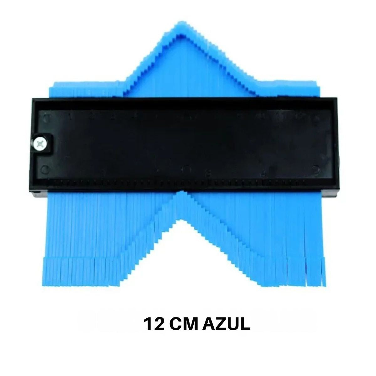 Régua Gabarito de Contorno 25cm/ 12cm para Moldes e Medição de Perfis | Copiador de Formas com Trava