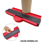 Régua Gabarito de Contorno 25cm/ 12cm para Moldes e Medição de Perfis | Copiador de Formas com Trava
