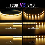 Tuya Zigbee 24V FCOB CCT LED Light Strip 608LEDs High Density Flexible Led Light 3000K To 6000K Linear Dimmable for Alexa Google