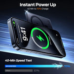 MOVESPEED S10 Slim Magnetic Power Bank 10000mAh PD20W Portable Charger Wireless External Battery for iPhone 16 Samsung Powerbank