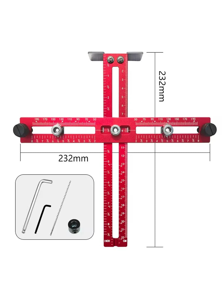 Handle Punching Locator Woodworking Newly Upgraded Adjustable Cabinet Door T-shaped Punch Cabinet Knobs Handles Pulls Tool
