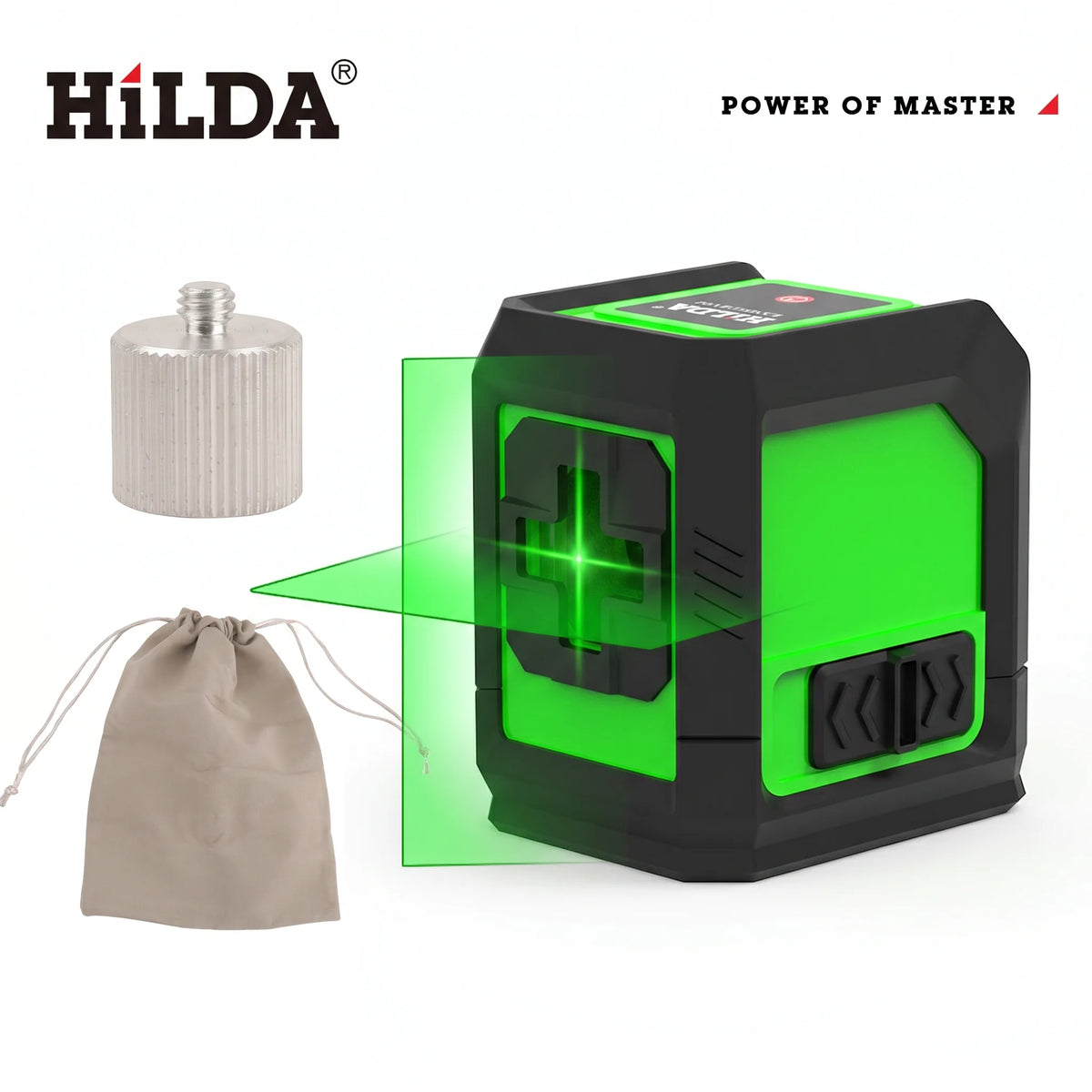 HILDA Laser Level 2-Line Green Laser Instrument With Magnet Wall Level Portable Provincial Support Cross Laser Instrument