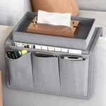 Sofa Armrest Organizer Large Size Pallet Arm Chair With 5 For Headphones Phone Glasses Pockets Couch Arm Tray Home Supplies